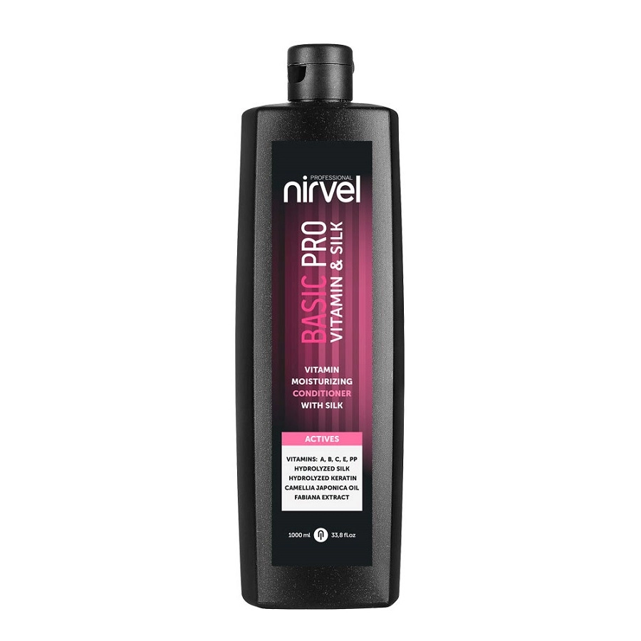 Кондиционер увлажняющий с витаминами и шёлком Vitamin conditioner Basic PRO Nirvel, 1000 мл